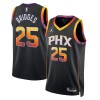 Muške NBA Dres Phoenix Suns Mikal Bridges 25 Jordan 2022-23 Statement Edition Crno Swingman